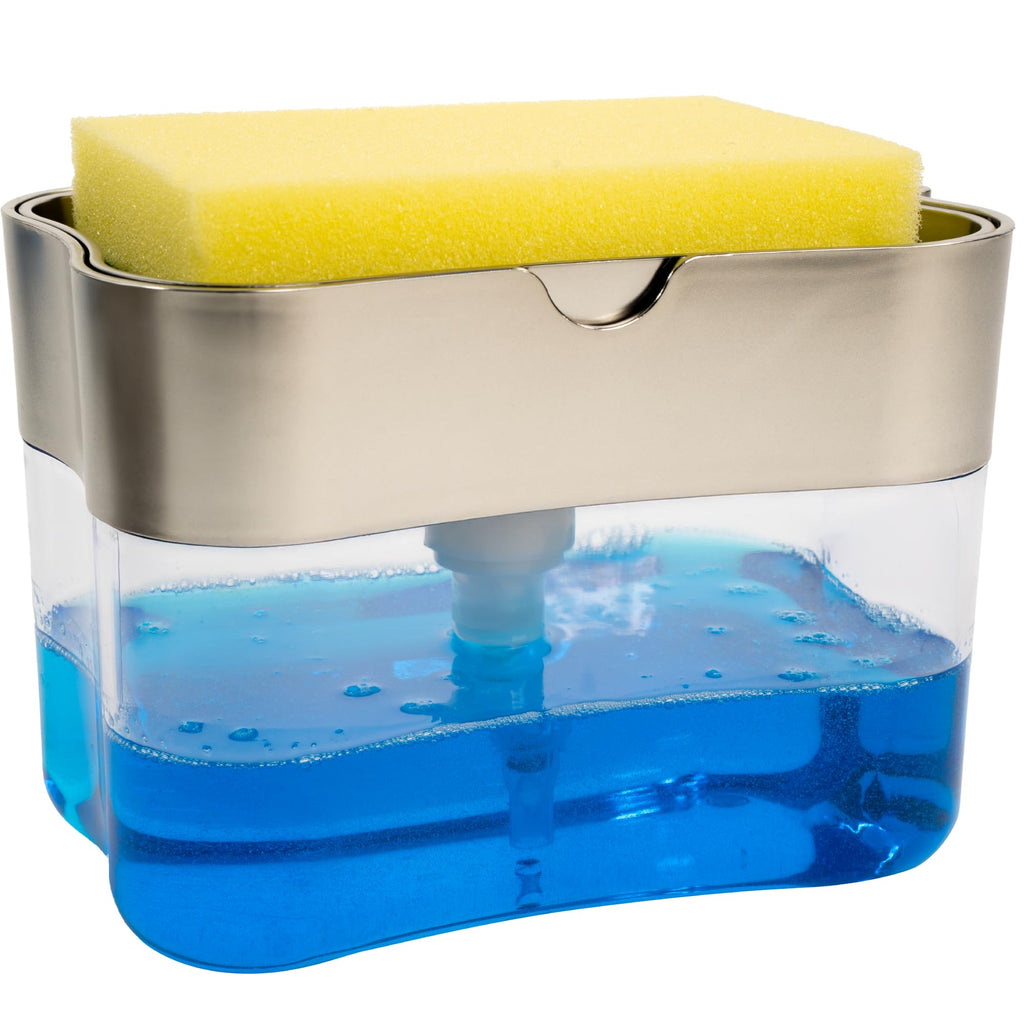 2-in-1 Kitchen Soap Dispenser With Sponge