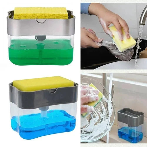 2-in-1 Kitchen Soap Dispenser With Sponge