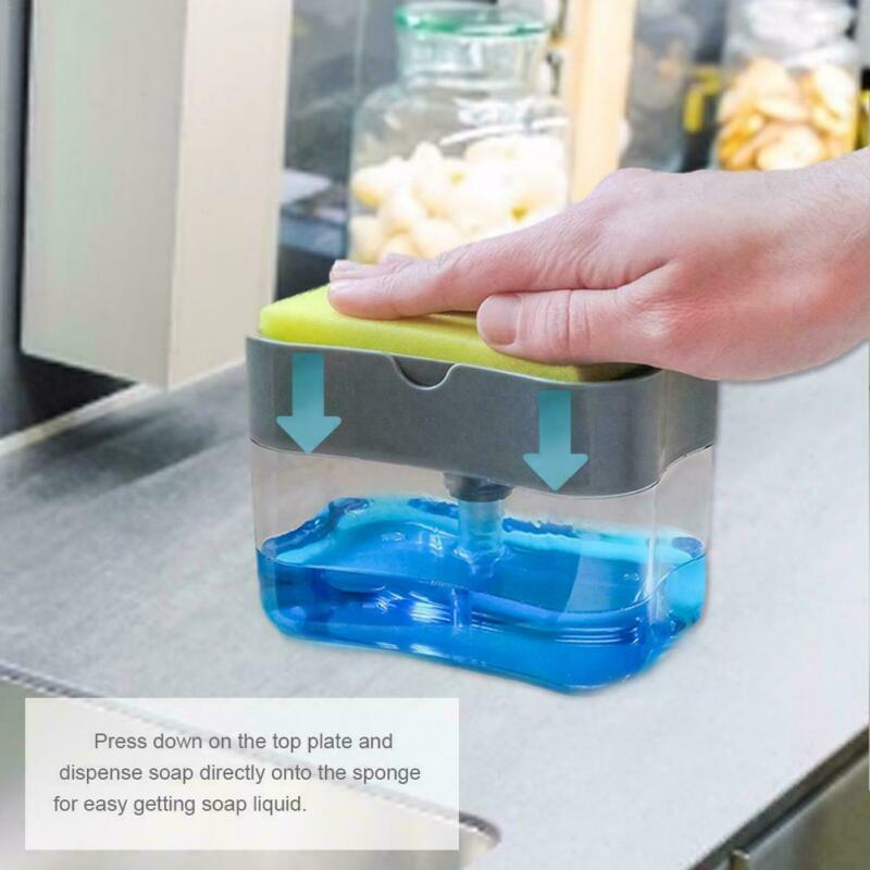 2-in-1 Kitchen Soap Dispenser With Sponge