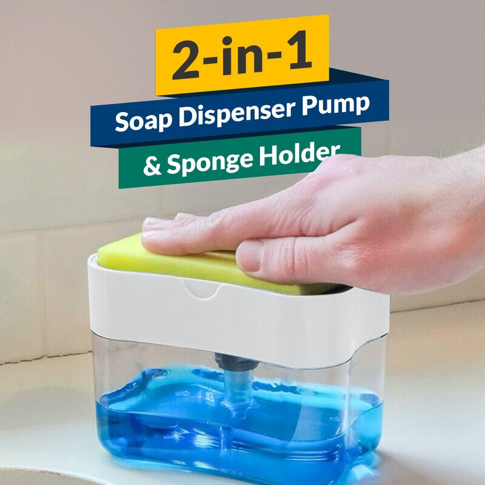 2-in-1 Kitchen Soap Dispenser With Sponge