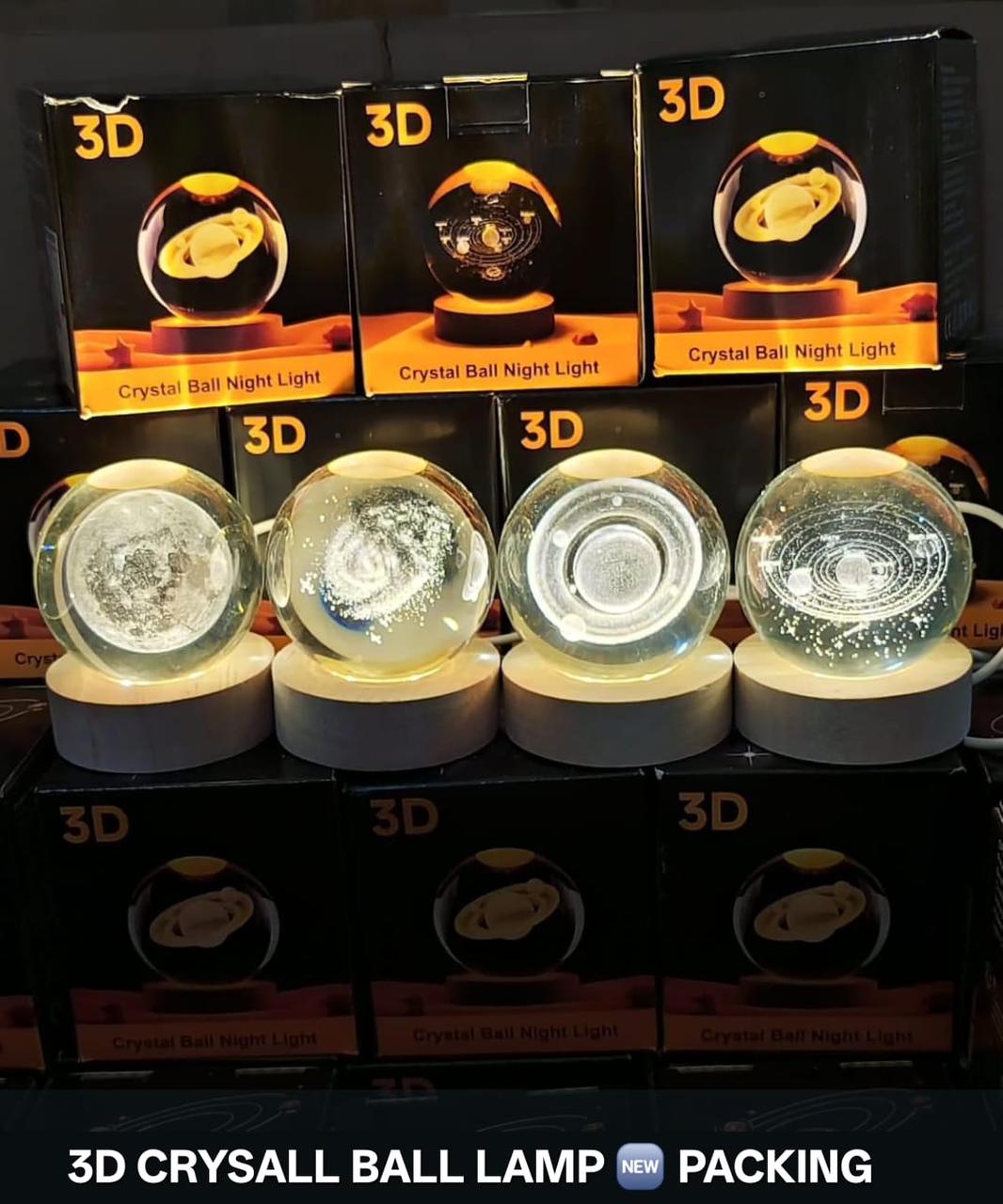 USB LED Galaxy Crystal Ball Lamp