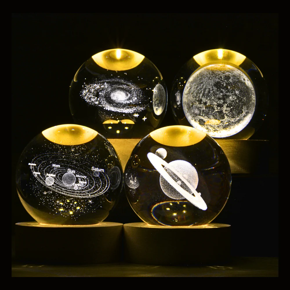 USB LED Galaxy Crystal Ball Lamp